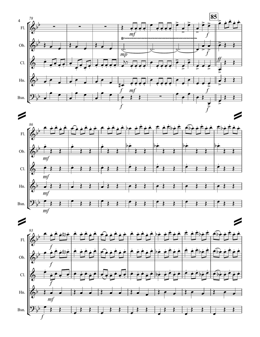 Danse Macabre (for Woodwind Quintet) Woodwind Quintet scores gallery preview page 5