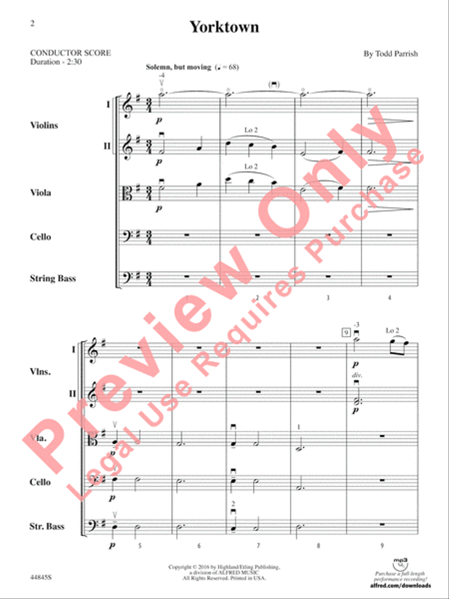 Yorktown Yorktown String Orchestra scores gallery preview page 10