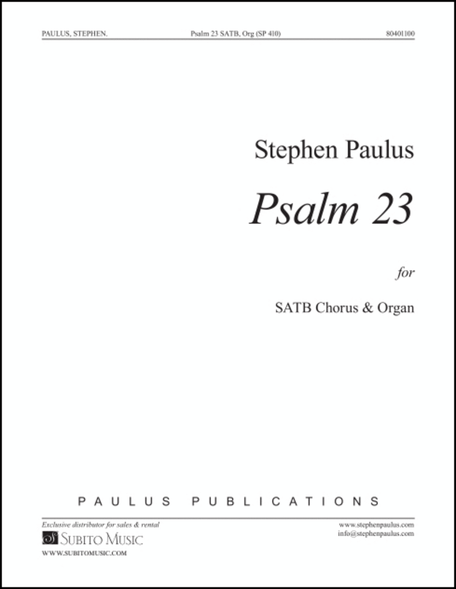 Book cover for Psalm 23