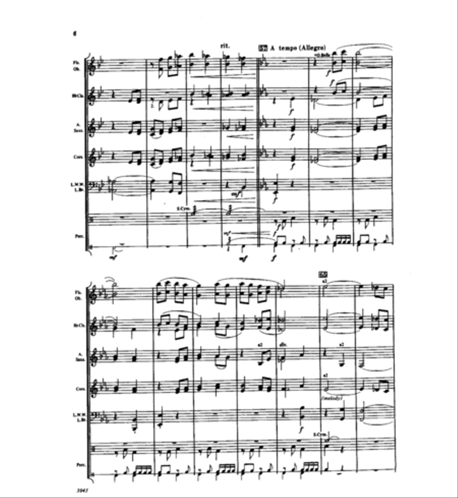 Thunder Mountain Overture Concert Band scores gallery preview page 7