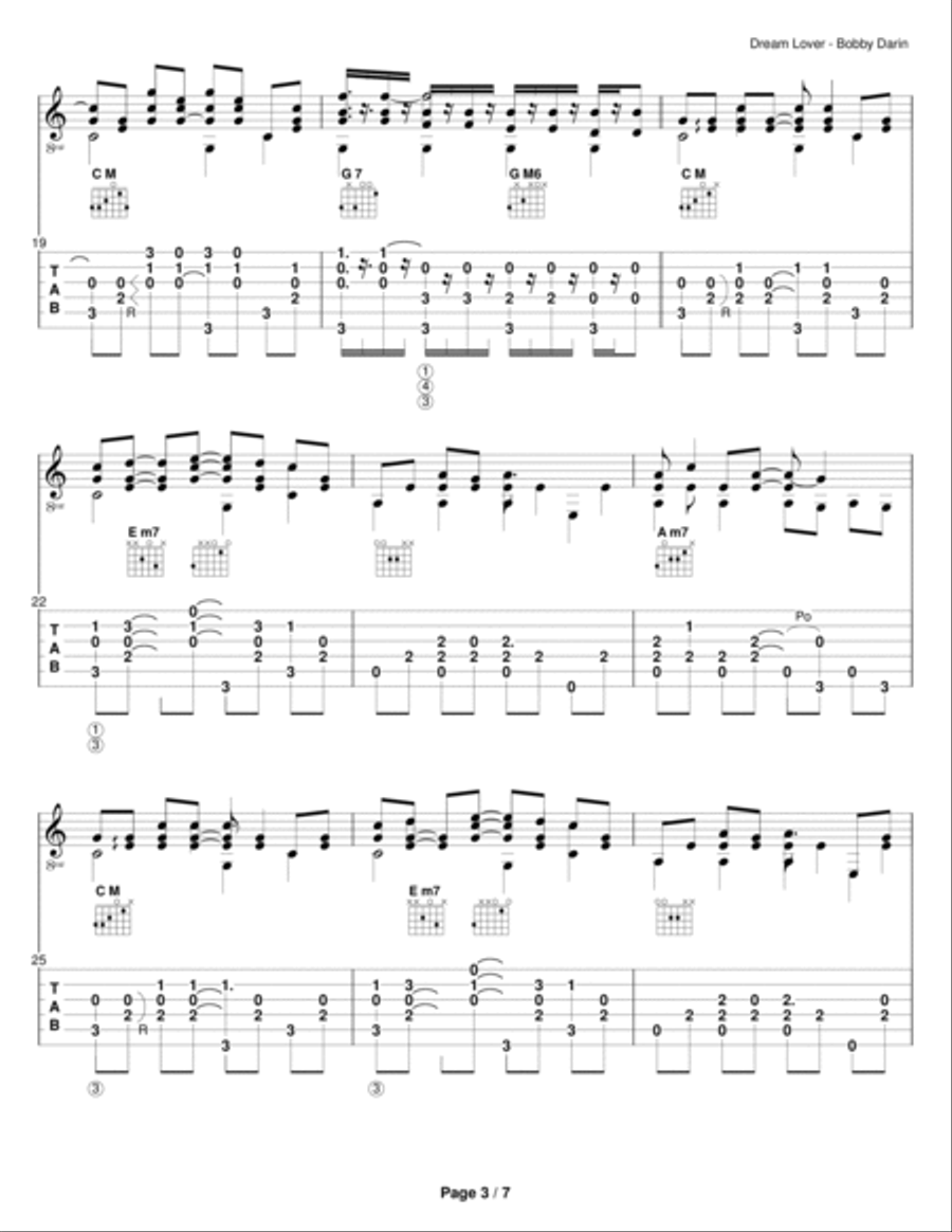 Dream Lover Electric Guitar scores gallery preview page 3