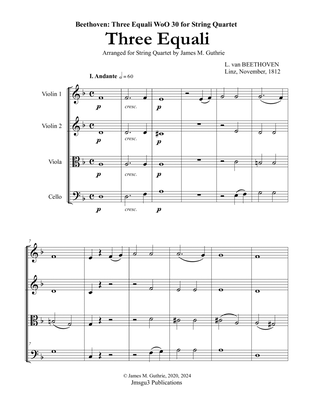 Beethoven: Three Equali WoO 30 for String Quartet