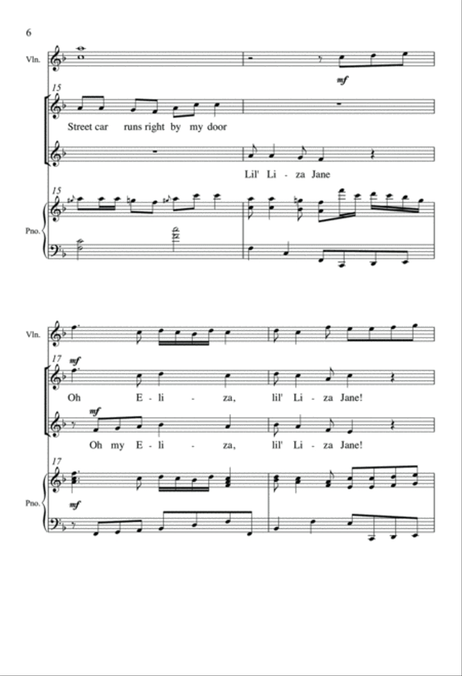 Lil' Liza Jane SSA scores gallery preview page 5