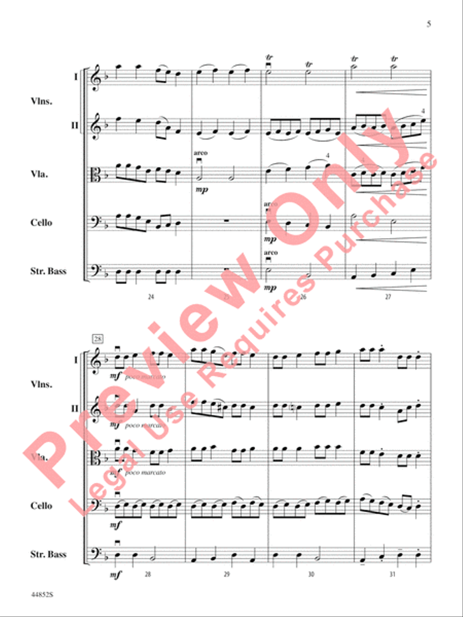 Dreidl Variants String Orchestra scores gallery preview page 6