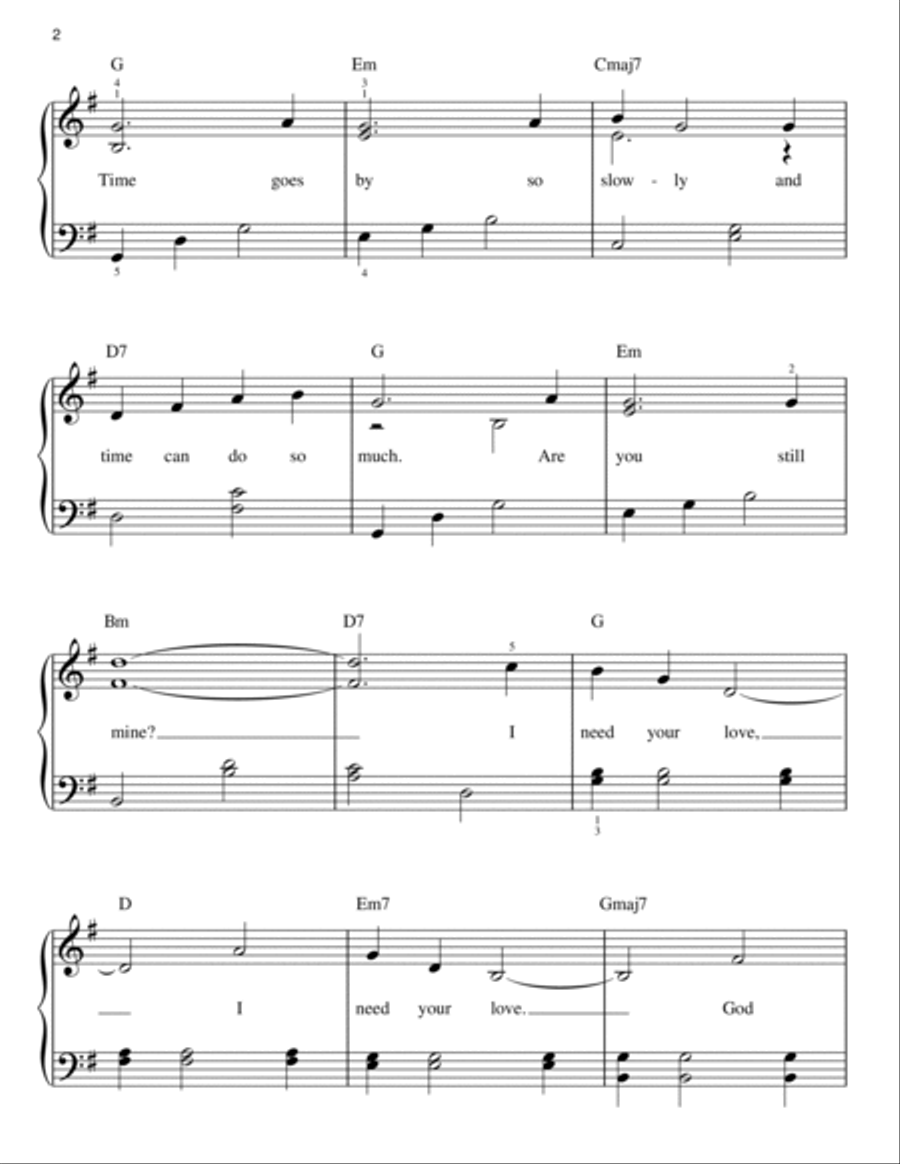 Unchained Melody Unchained Melody Easy Piano scores gallery preview page 2