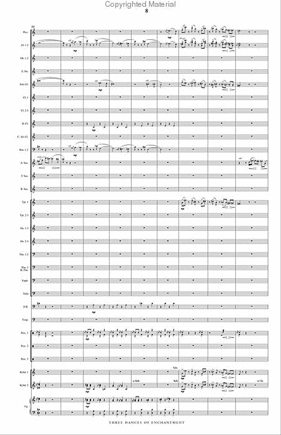Three Dances of Enchantment Concert Band scores gallery preview page 9
