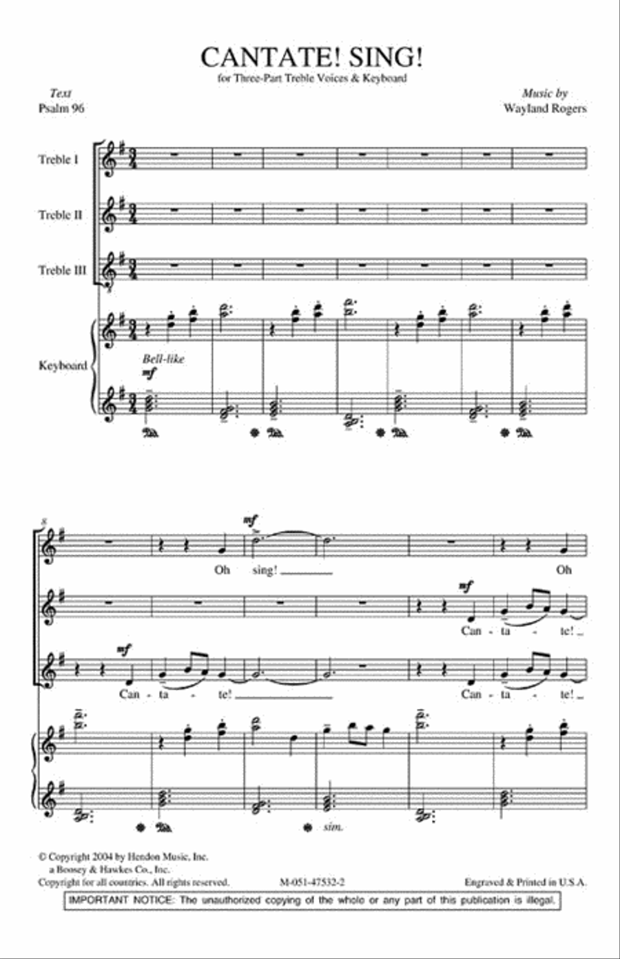 Cantate! Sing! 3-Part scores gallery preview page 2
