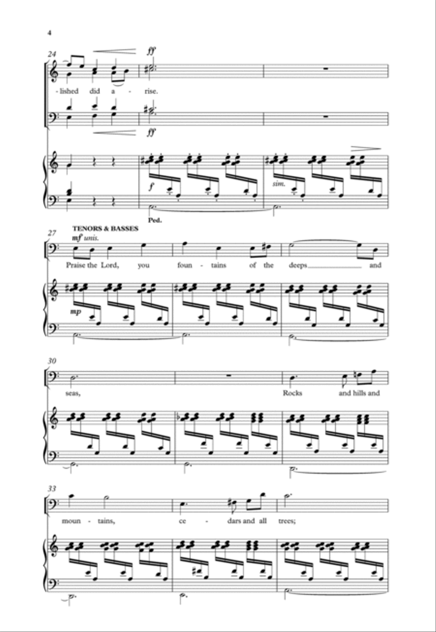 Praise the Lord of heaven Score scores gallery preview page 4