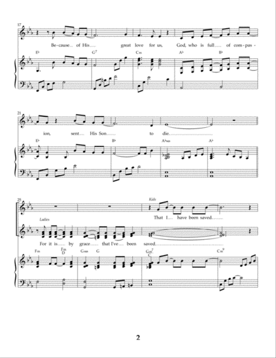 Because Of His Great Love Voice scores gallery preview page 2