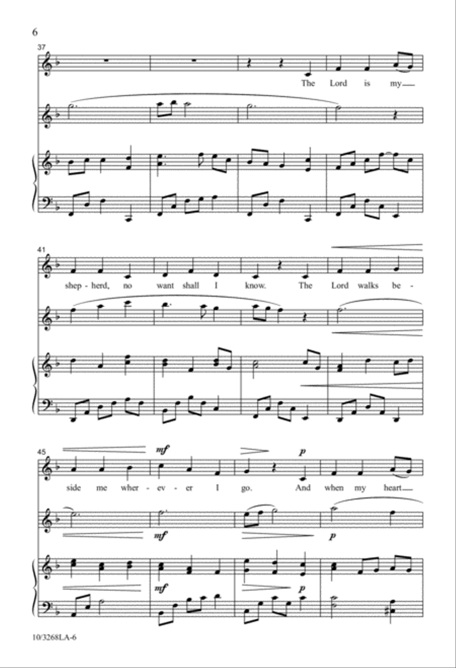 The Lord Is My Shepherd Unison Choir scores gallery preview page 4