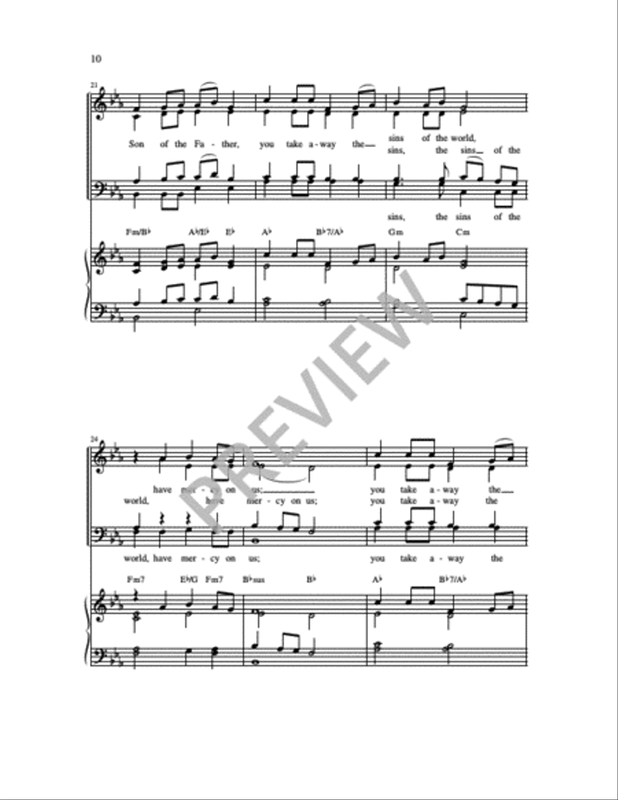 Mass of Wisdom - Choral Edition 4-Part scores gallery preview page 17