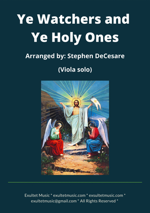 Book cover for Ye Watchers and Ye Holy Ones (Viola solo and Piano)