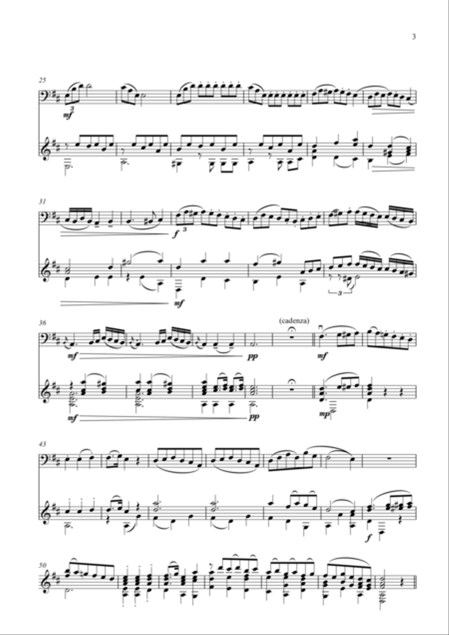 Mozart Rondo for Cello and Guitar String Duet scores gallery preview page 4