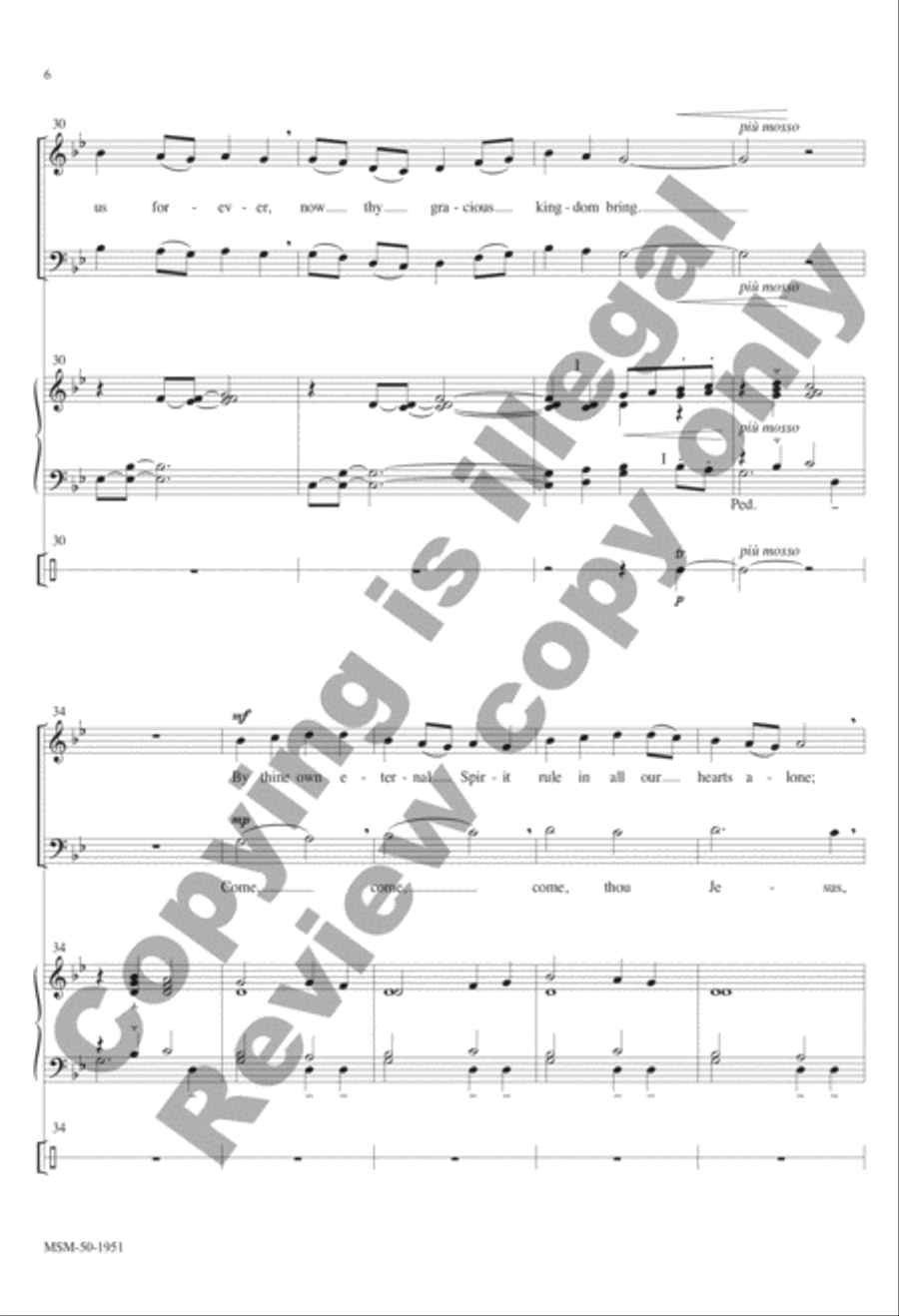Come, Thou Long-Expected Jesus 4-Part scores gallery preview page 6