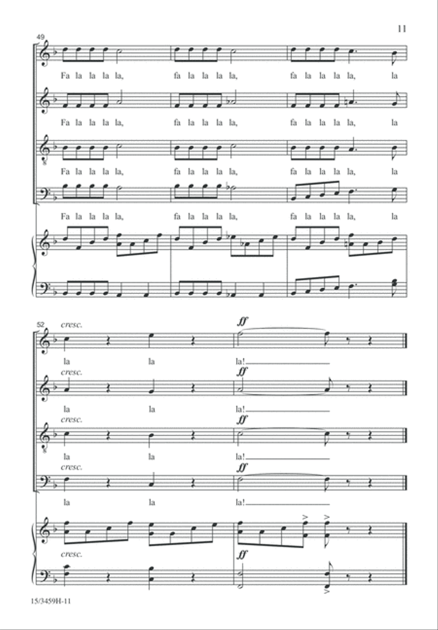Deck the Hall...In a Minute and a Half 4-Part scores gallery preview page 11