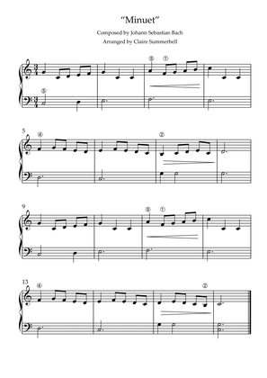 Bach Minuet - Easy Piano