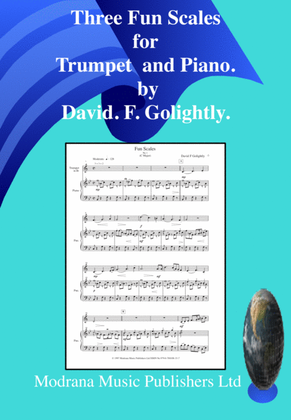 Book cover for Three Fun Scales For Trumpet and Piano
