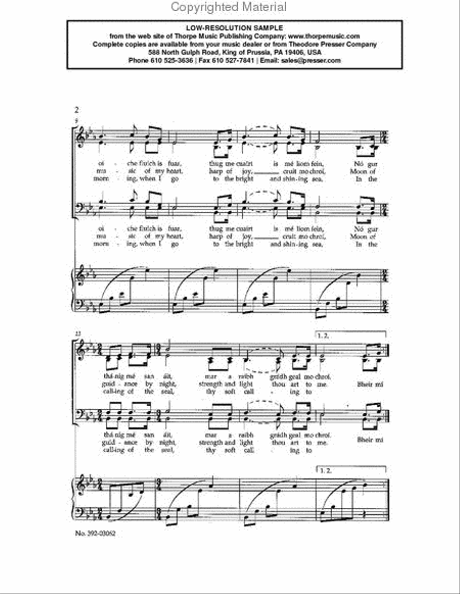 Sad I Am Without You 4-Part scores gallery preview page 3