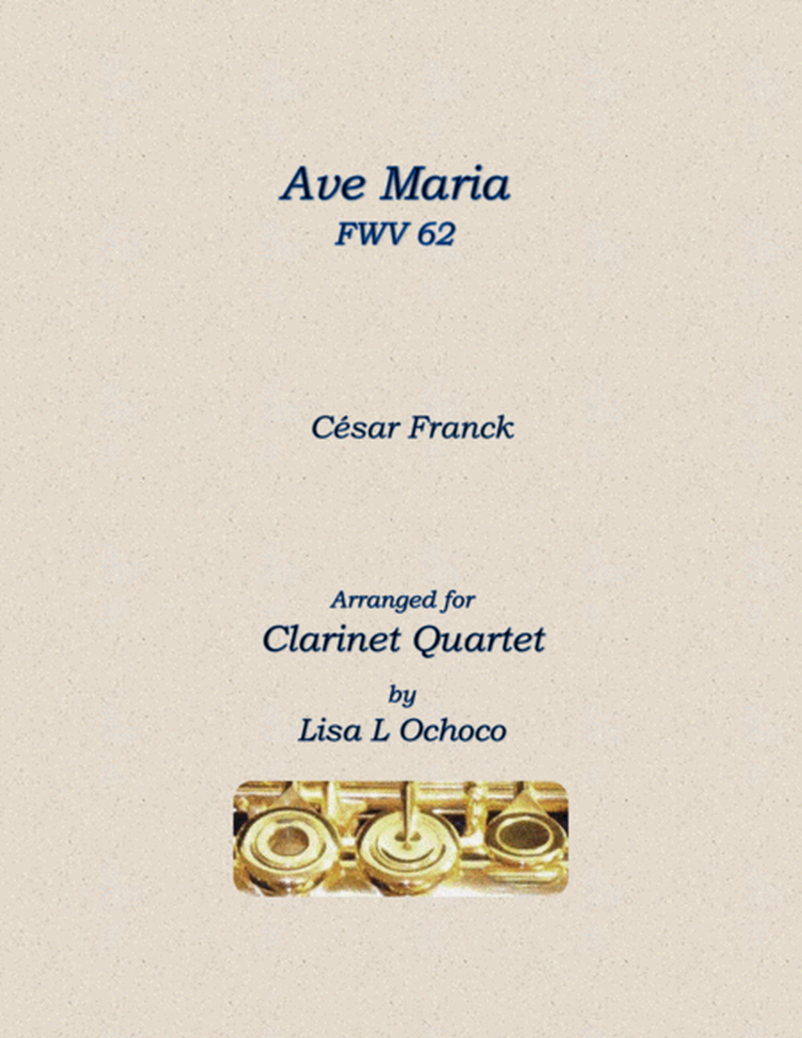 Ave Maria FWV 62 for Clarinet Quartet image number null