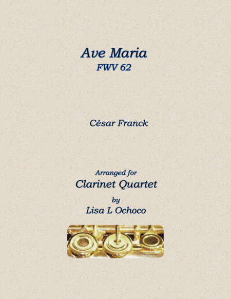 Ave Maria FWV 62 for Clarinet Quartet image number null