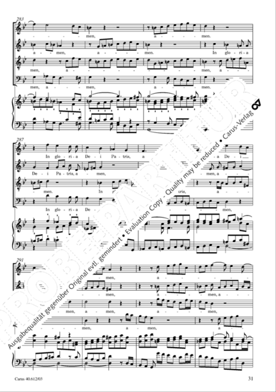 Harmoniemesse in B 4-Part scores gallery preview page 32