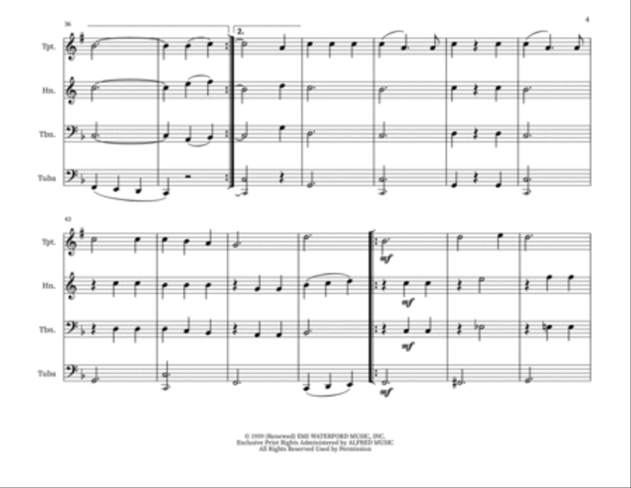 Buon Natale (Means Merry Christmas To You) Small Ensemble scores gallery preview page 4