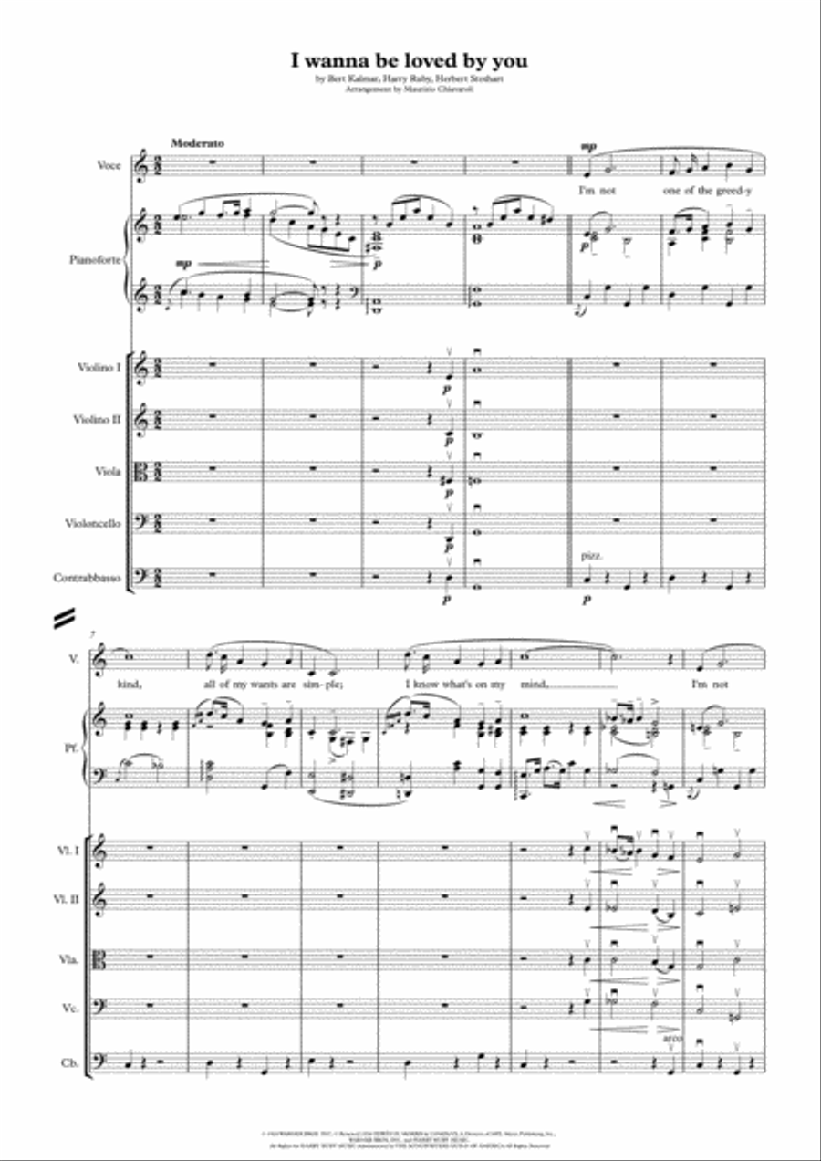 I Wanna Be Loved By You Small Ensemble scores gallery preview page 1