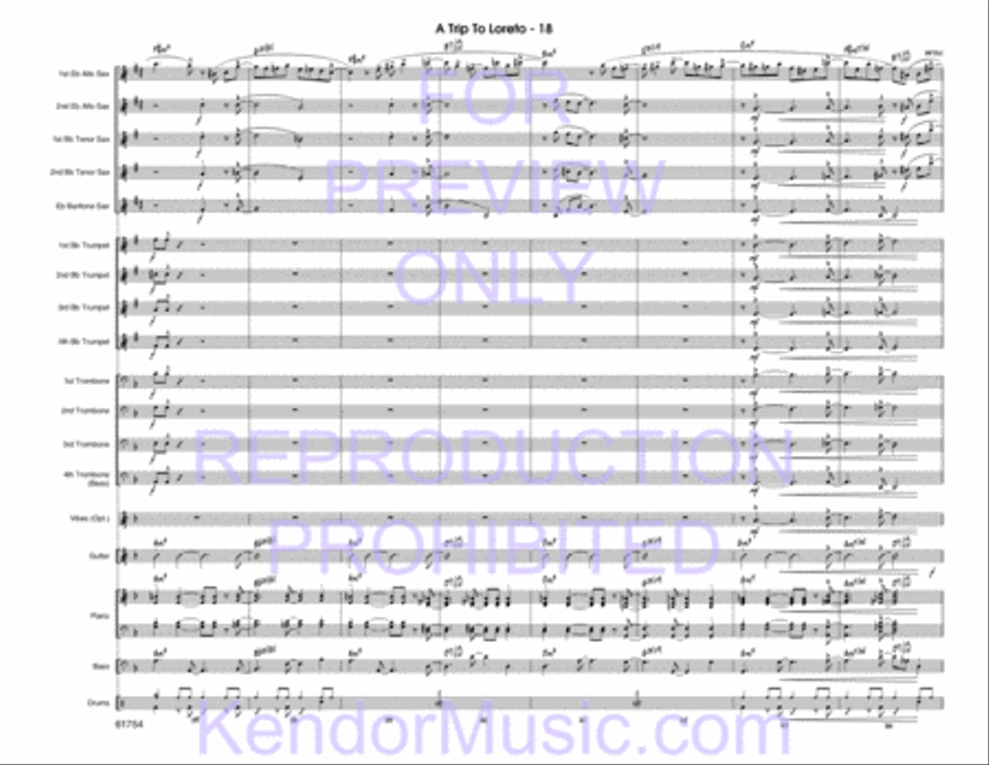 Trip To Loreto, A (Full Score) Jazz Ensemble scores gallery preview page 20