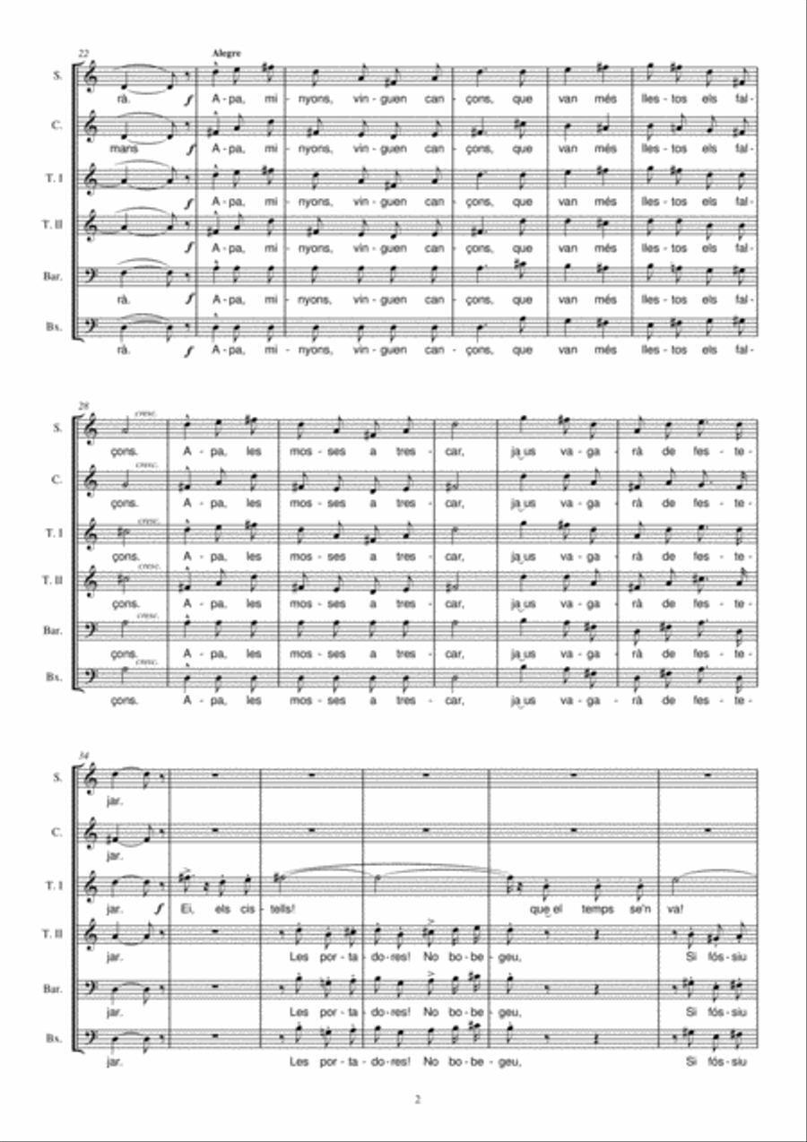 La nostra verema La nostra verema 4-Part scores gallery preview page 4