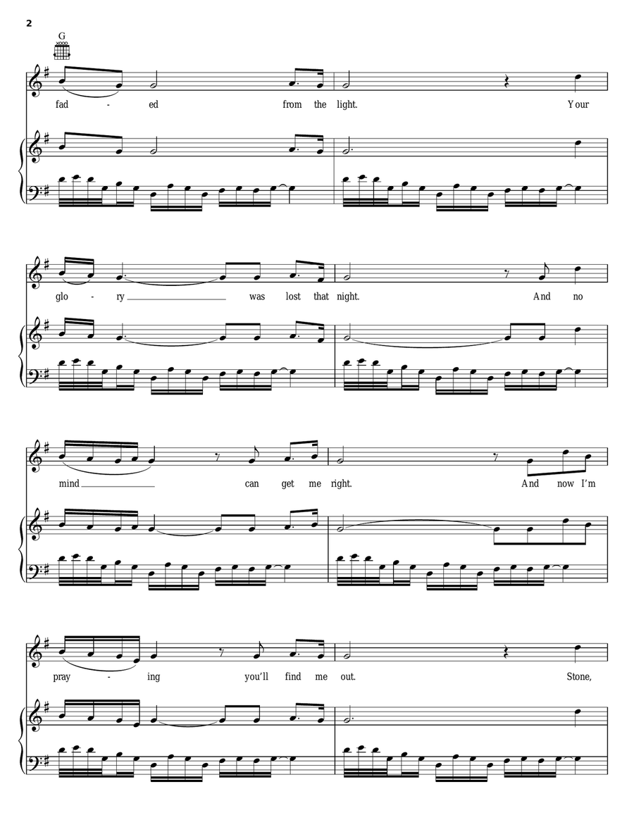 Grey Blue Eyes Grey Blue Eyes Piano, Vocal, Guitar scores gallery preview page 2