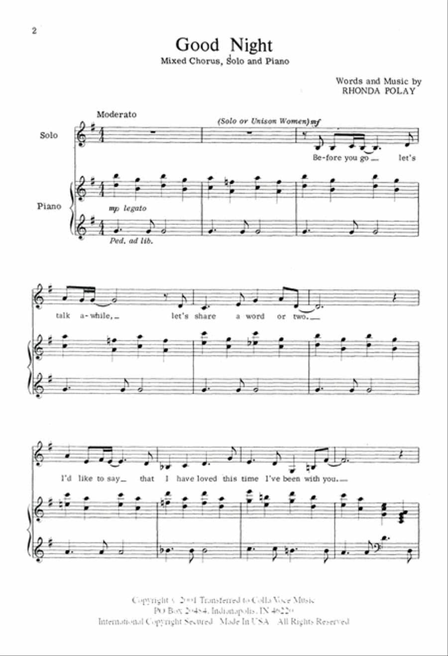 Good Night 4-Part scores gallery preview page 2