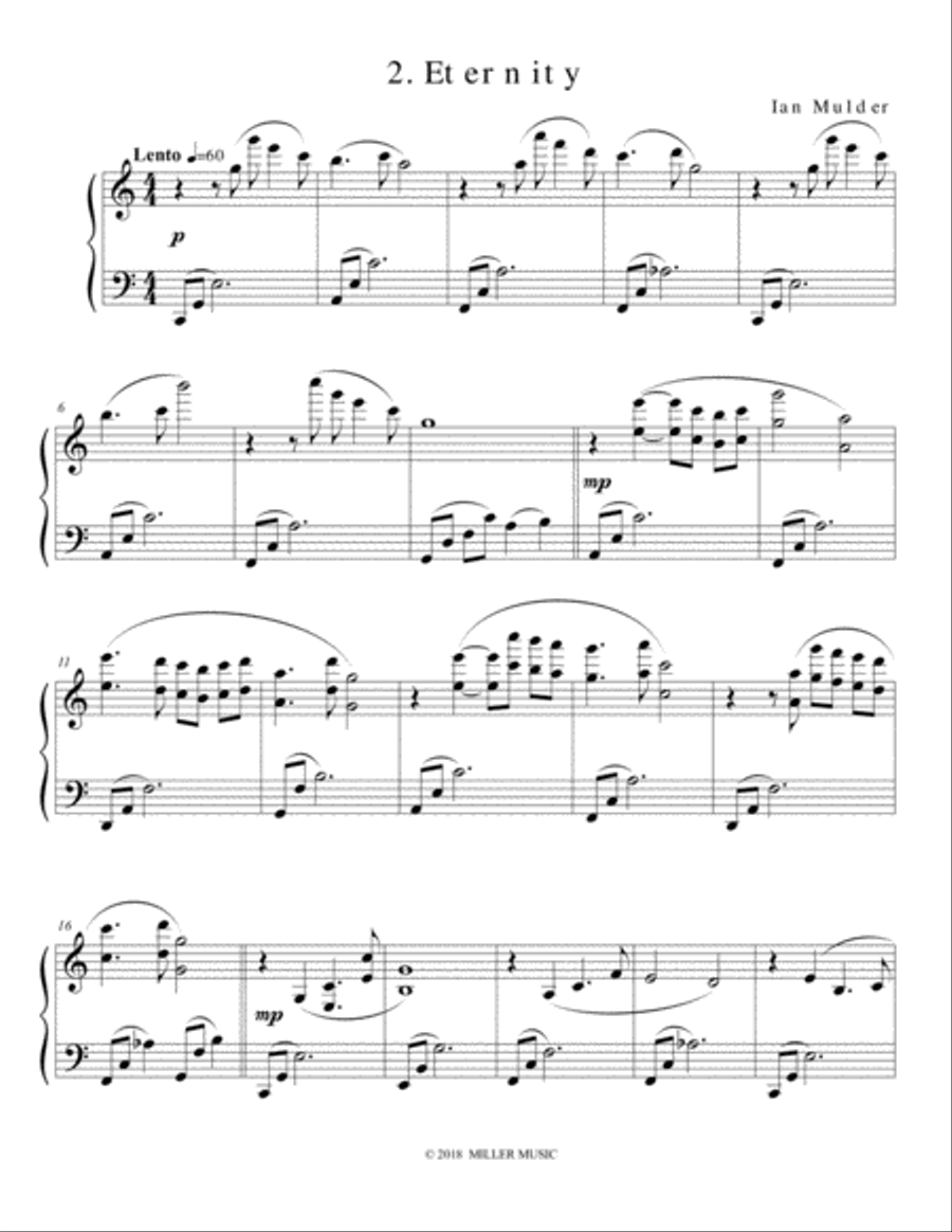 Eternity Piano Solo scores gallery preview page 1