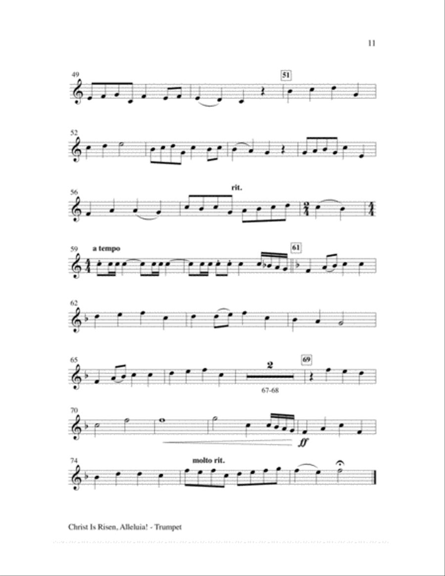Christ Is Risen, Alleluia!-SATB-Digital Download 4-Part scores gallery preview page 11