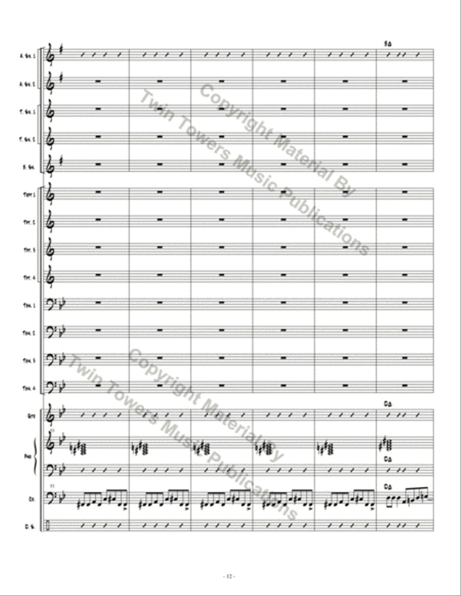 Espionage 1 Jazz Ensemble scores gallery preview page 13