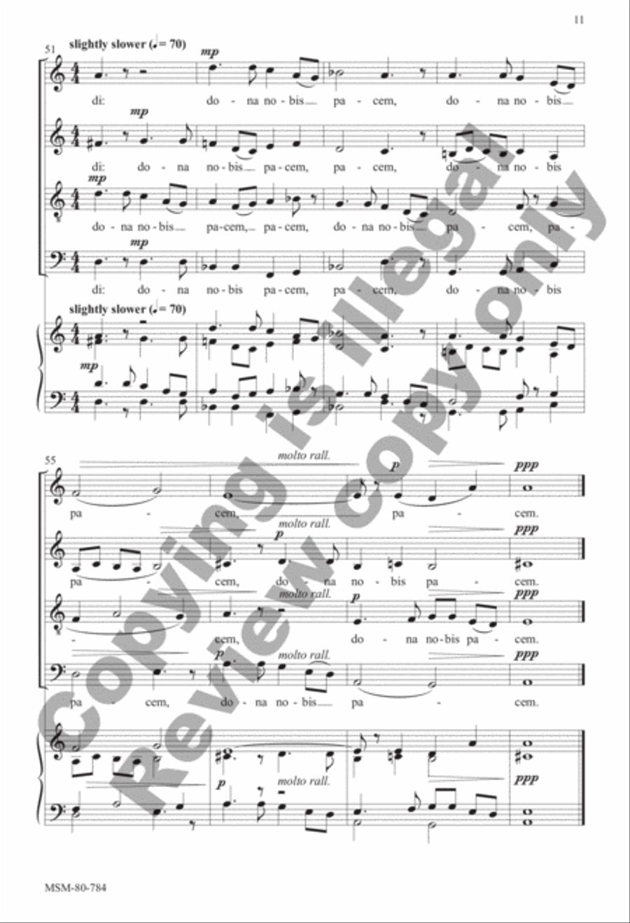 Agnus Dei Agnus Dei 4-Part scores gallery preview page 11