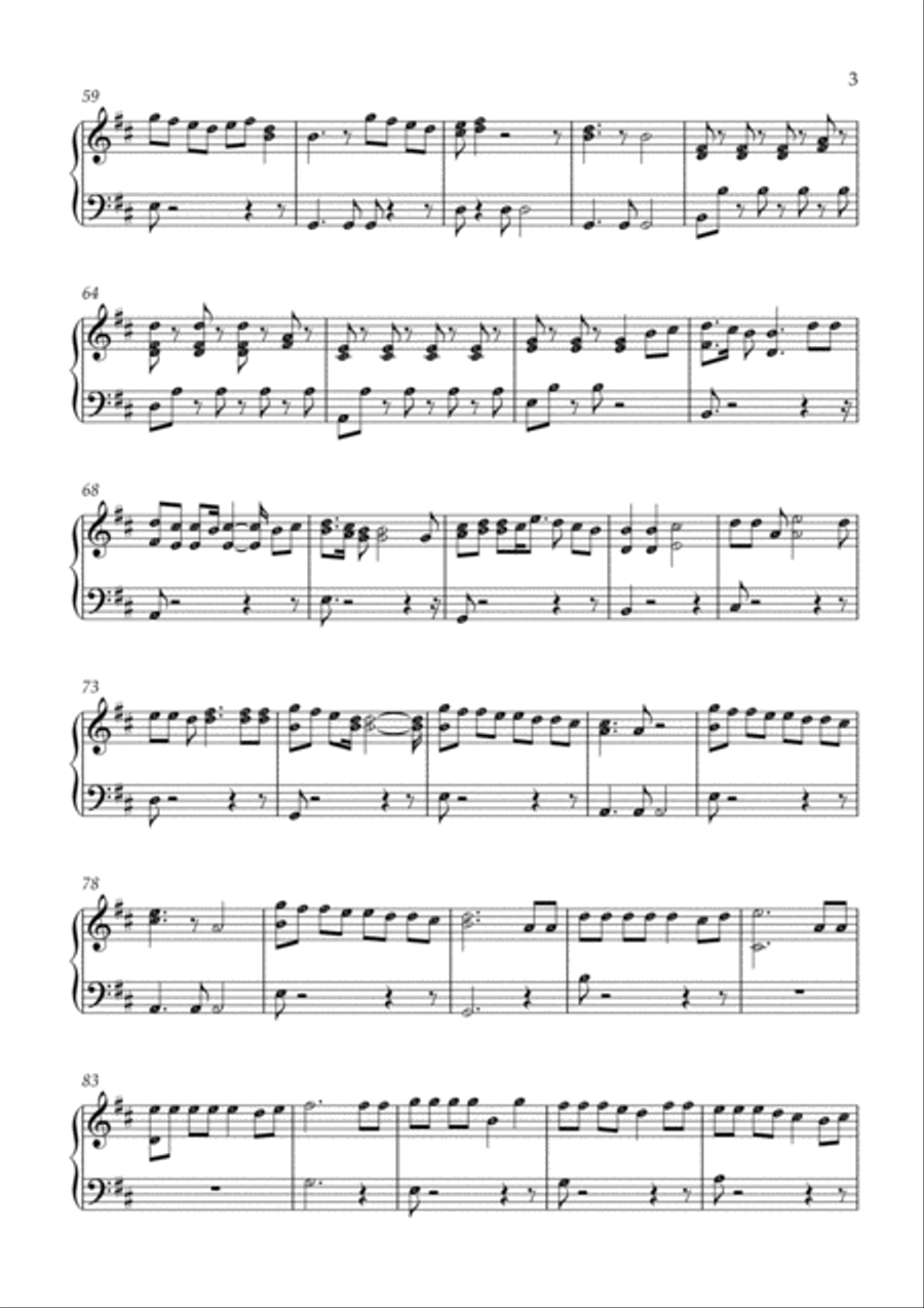 Slow Fade Slow Fade Easy Piano scores gallery preview page 3