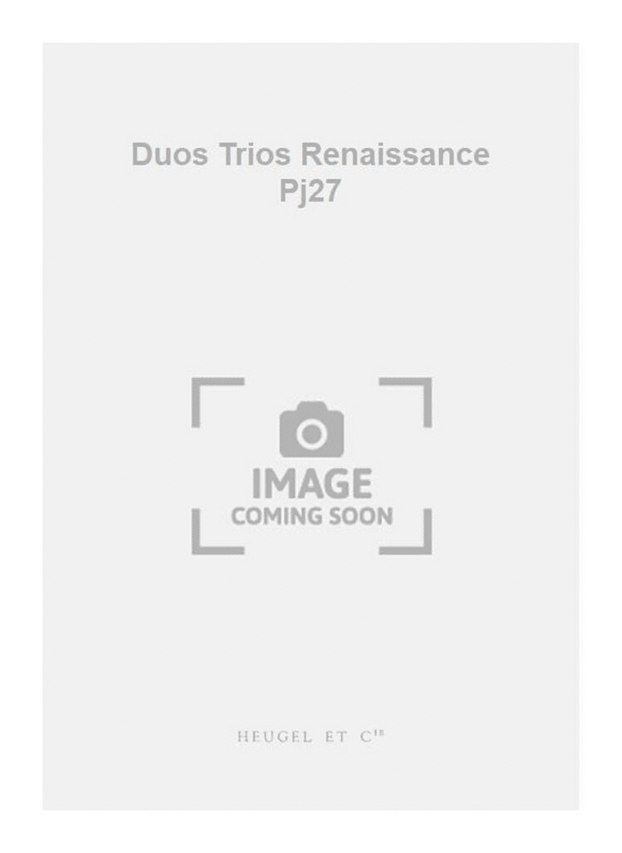 Duos Trios Renaissance Pj27 3-Part scores gallery preview page 1