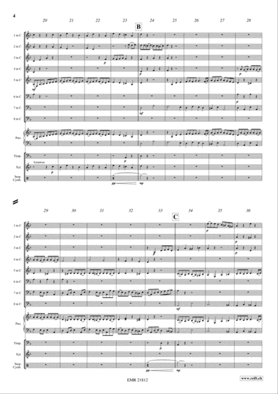 Fugue in G minor Concert Band scores gallery preview page 4