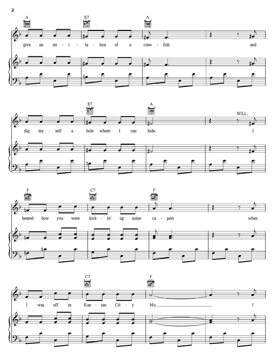 All Er Nothin' (from Oklahoma!) Piano, Vocal, Guitar scores gallery preview page 2