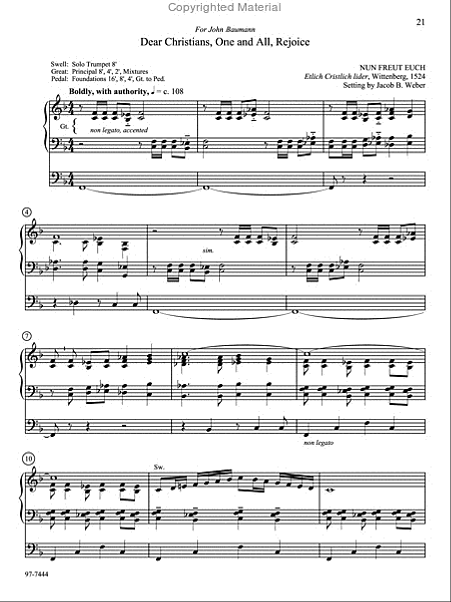 Soli Deo Gloria: Eight Distinctive Chorale Preludes for Every Organist, Set 1 Organ scores gallery preview page 7
