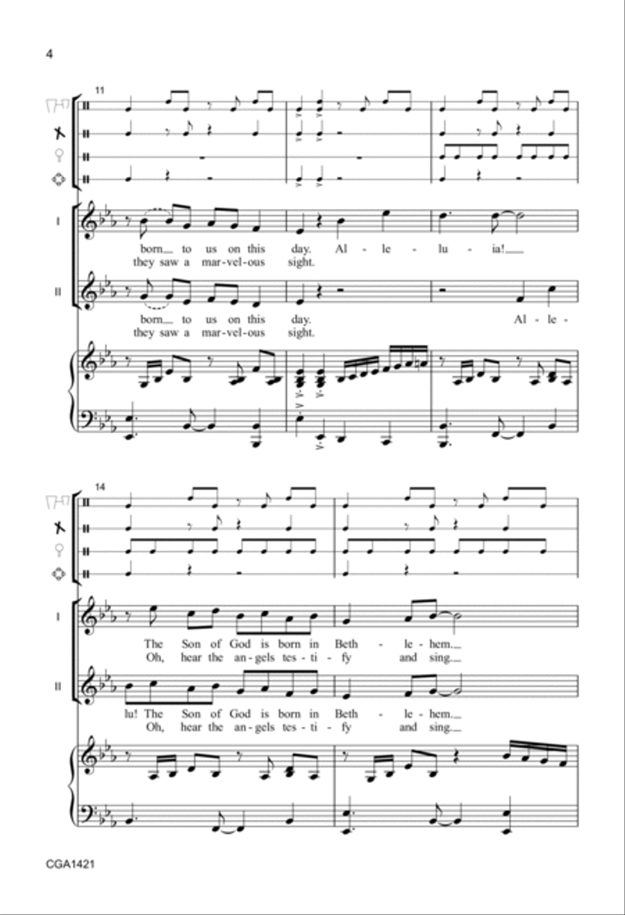 Down in Bethlehem 2-Part scores gallery preview page 4
