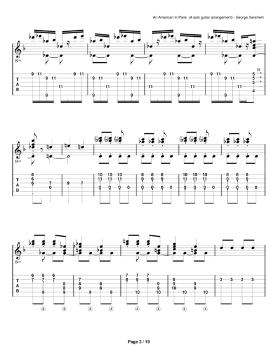 An American In Paris Electric Guitar scores gallery preview page 3