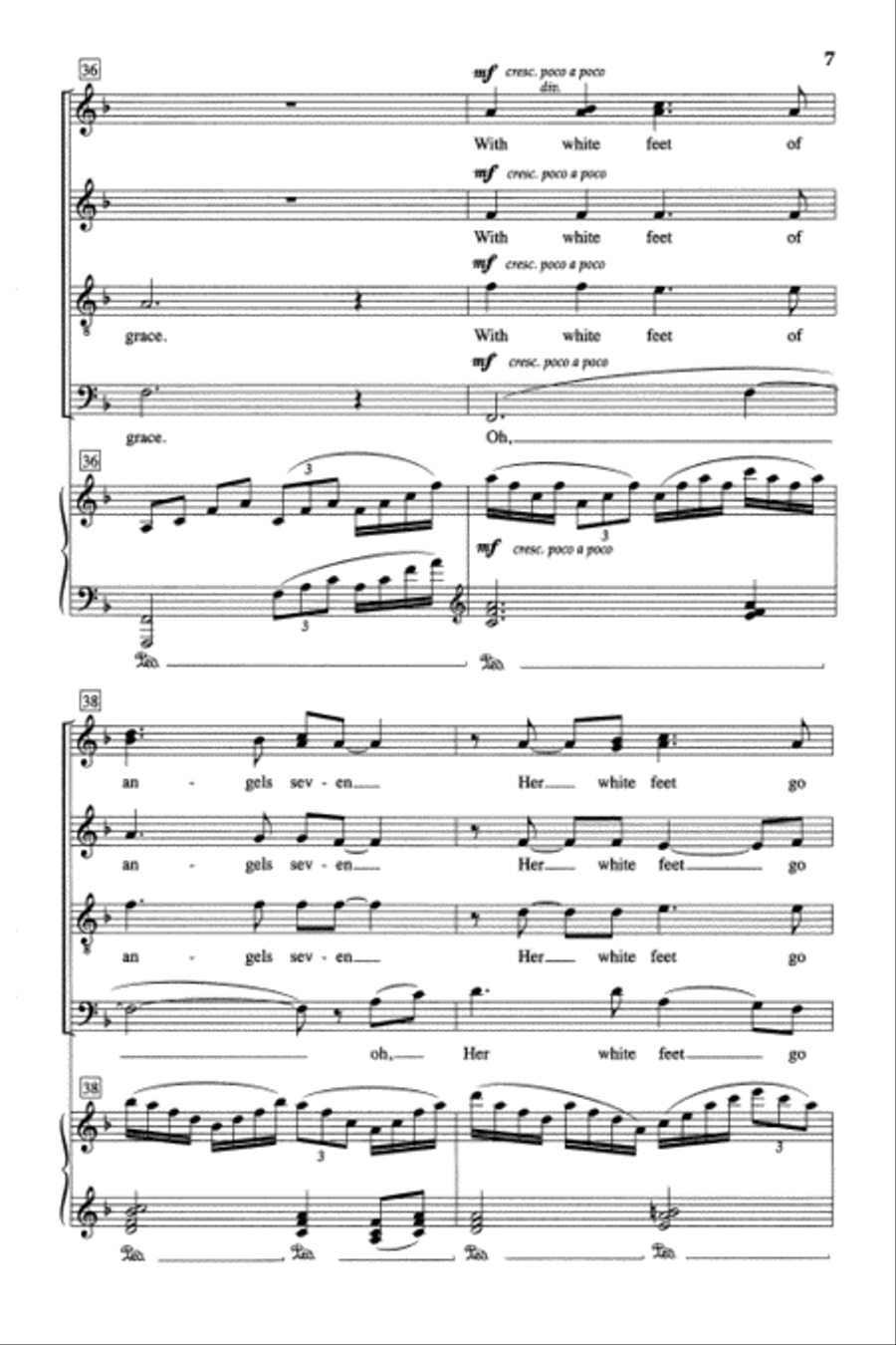 A Dream of a Blessed Spirit 4-Part scores gallery preview page 6