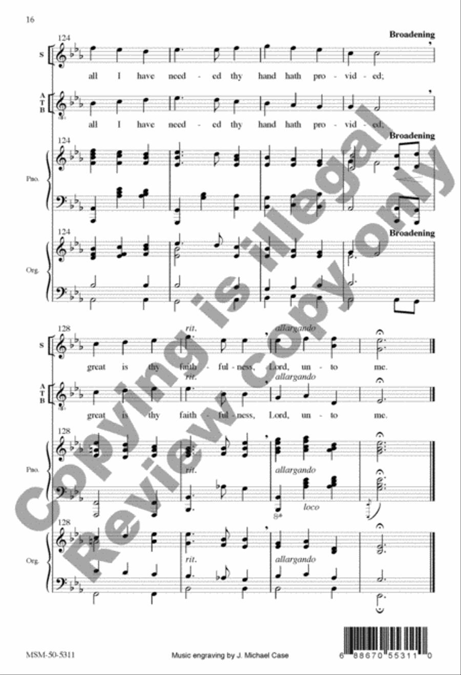 Great Is Thy Faithfulness Divisi scores gallery preview page 16