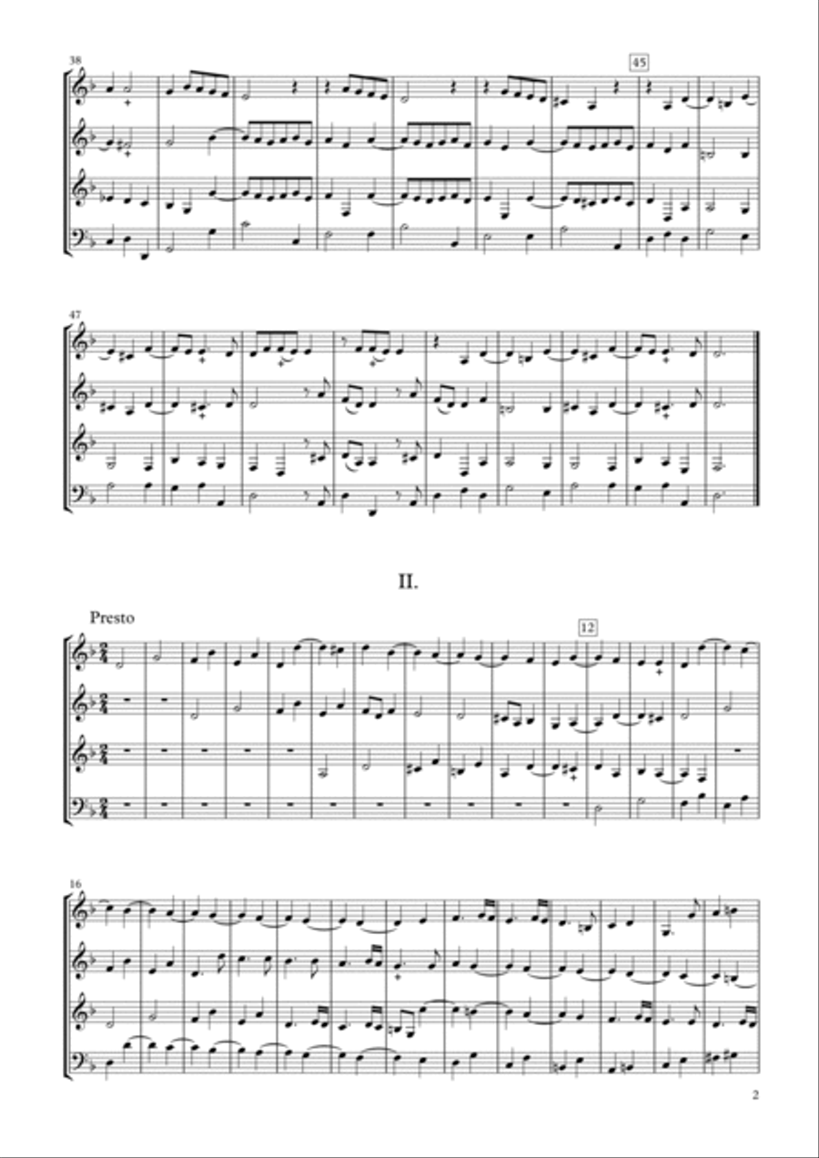 Sonata Op.34-5 for Clarinet Quartet Clarinet Quartet scores gallery preview page 2