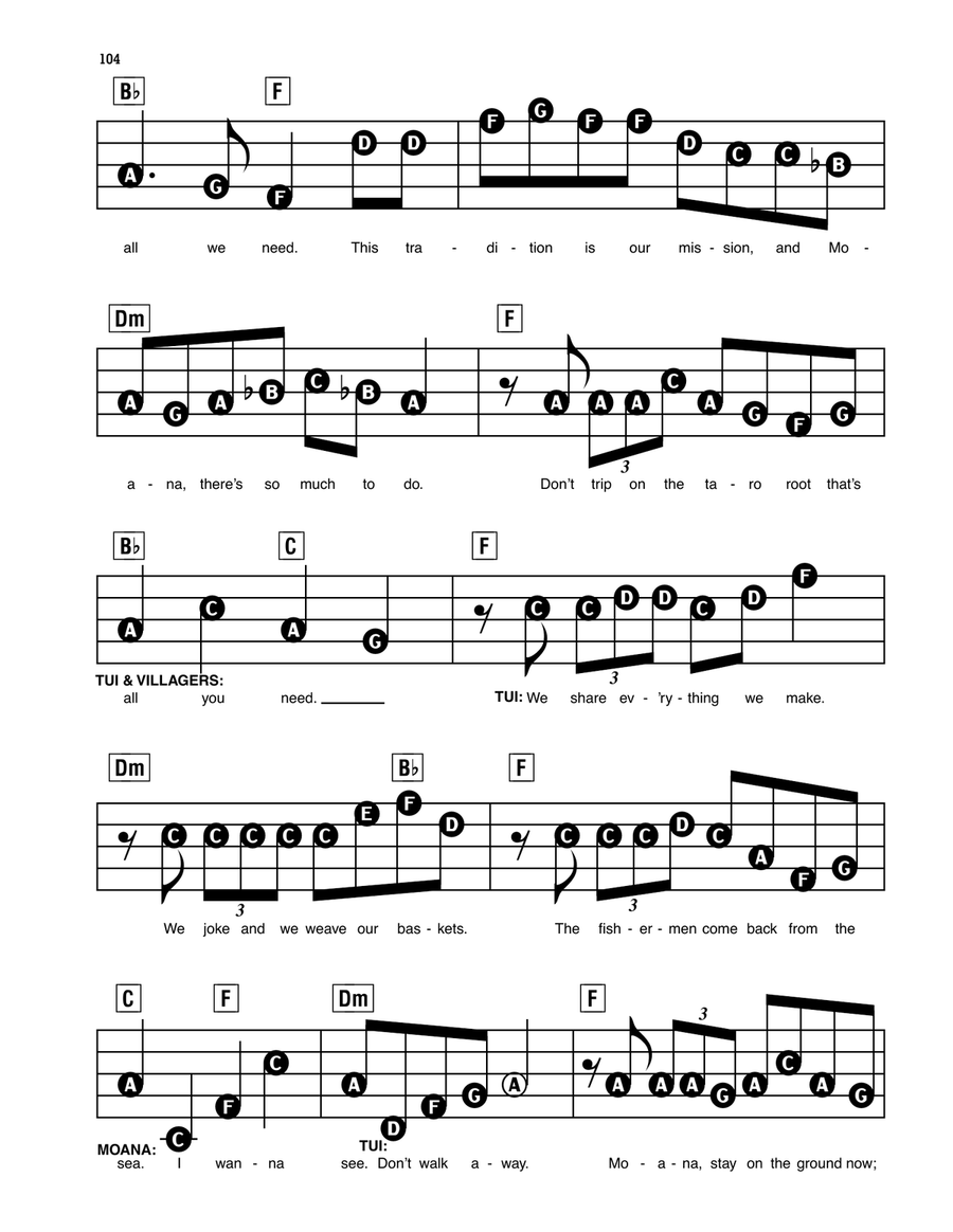 Where You Are (from Moana) Electronic Keyboard scores gallery preview page 2