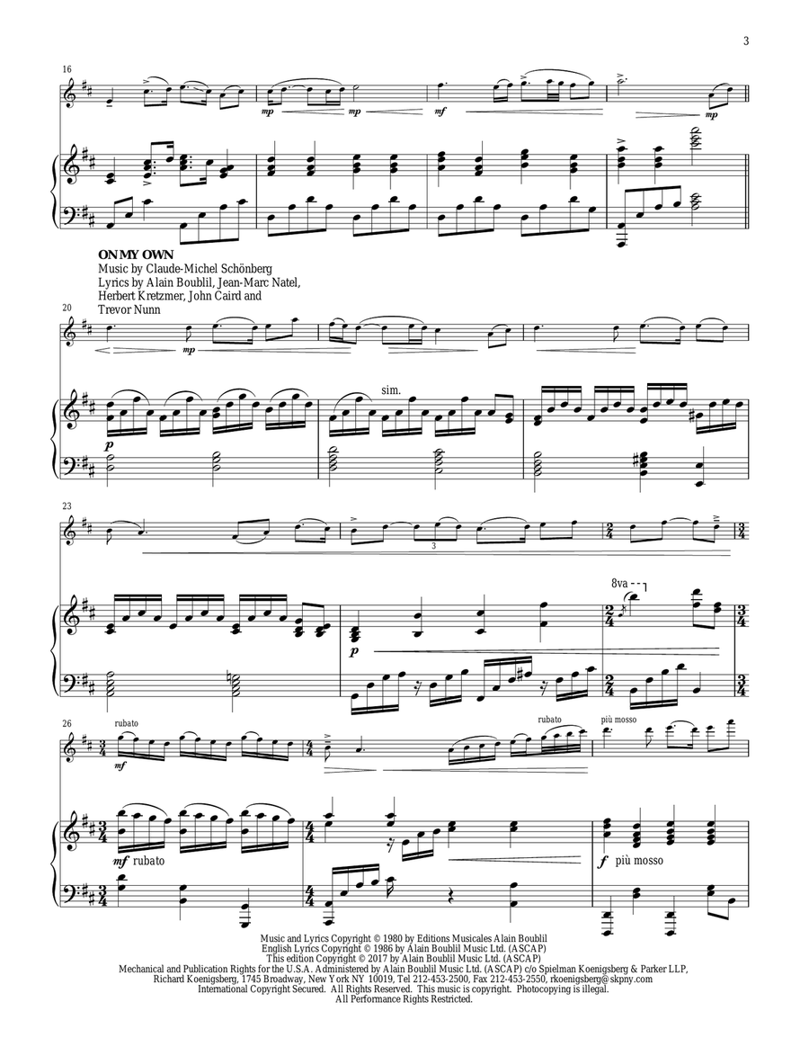 Les Misérables Medley Violin Solo scores gallery preview page 2