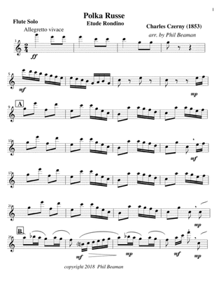 Polka Russe-Czerny-Flute Solo
