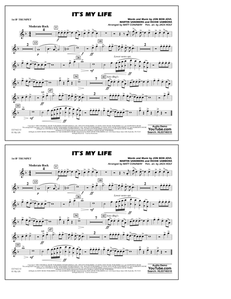 It's My Life (arr. Conaway & Holt) - 1st Bb Trumpet