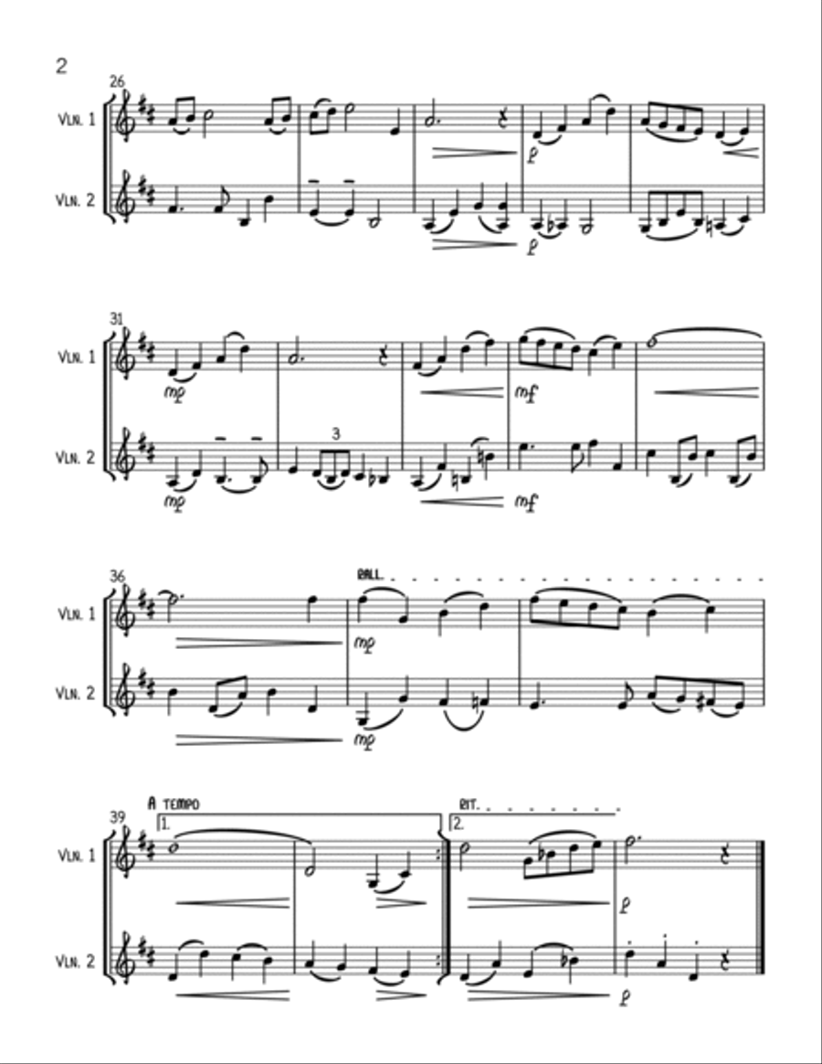Have Yourself A Merry Little Christmas String Duet scores gallery preview page 2